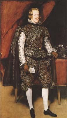 Diego Velazquez Portrait of Philip IV of Spain in Brown and Silver (mk08)
